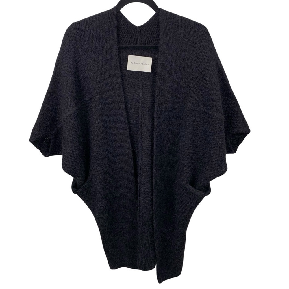 Aritzia The Group Babaton XXS/XS Black Javier Cocoon Mohair Alpaca Wool Cardigan